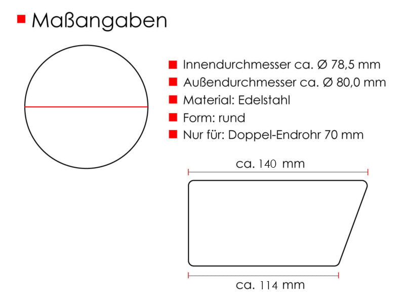80mm Auspuffblenden Endrohrblende Endrohr Schwarz für VW PASSAT B7 B6 3C Tiguan 5N Golf 7 Variant