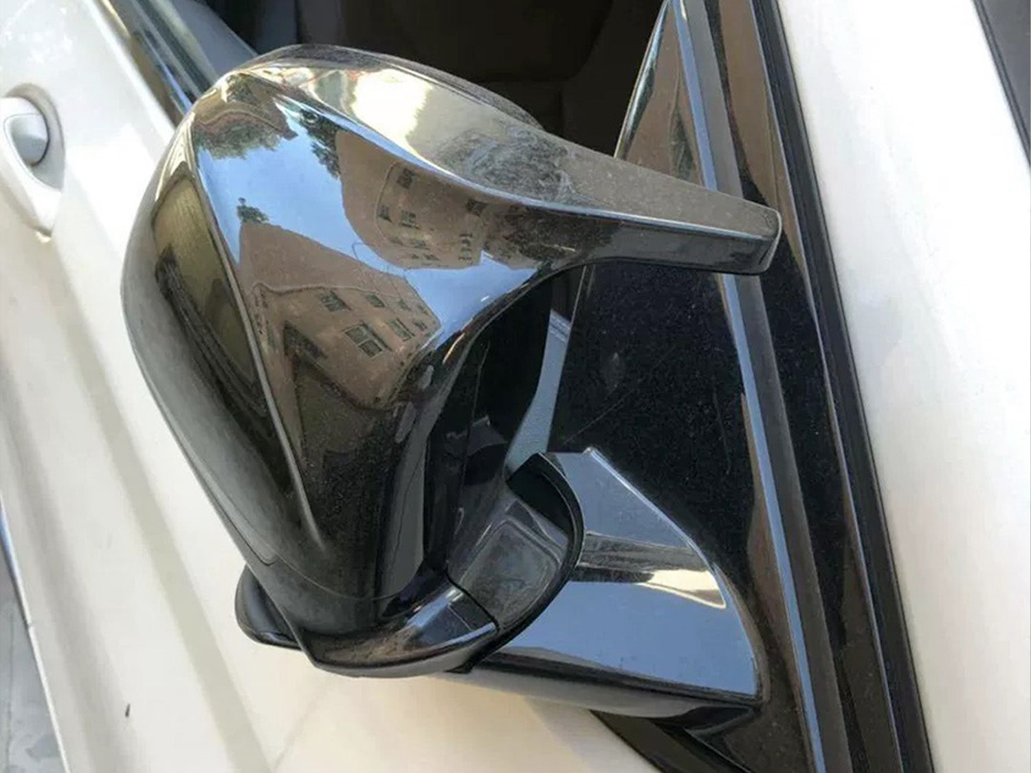 1 Paar Schwarz Glanz Spiegelkappen Außenspiegel für BMW X5 G05 X6