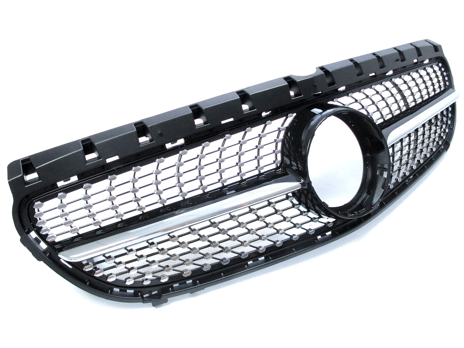 Schwarz Diamantgrill Front Grill Kühlergrill für Mercedes Benz B-Klasse W246 B180 B200 B220 B250 Facelift 2015-2018 fg69