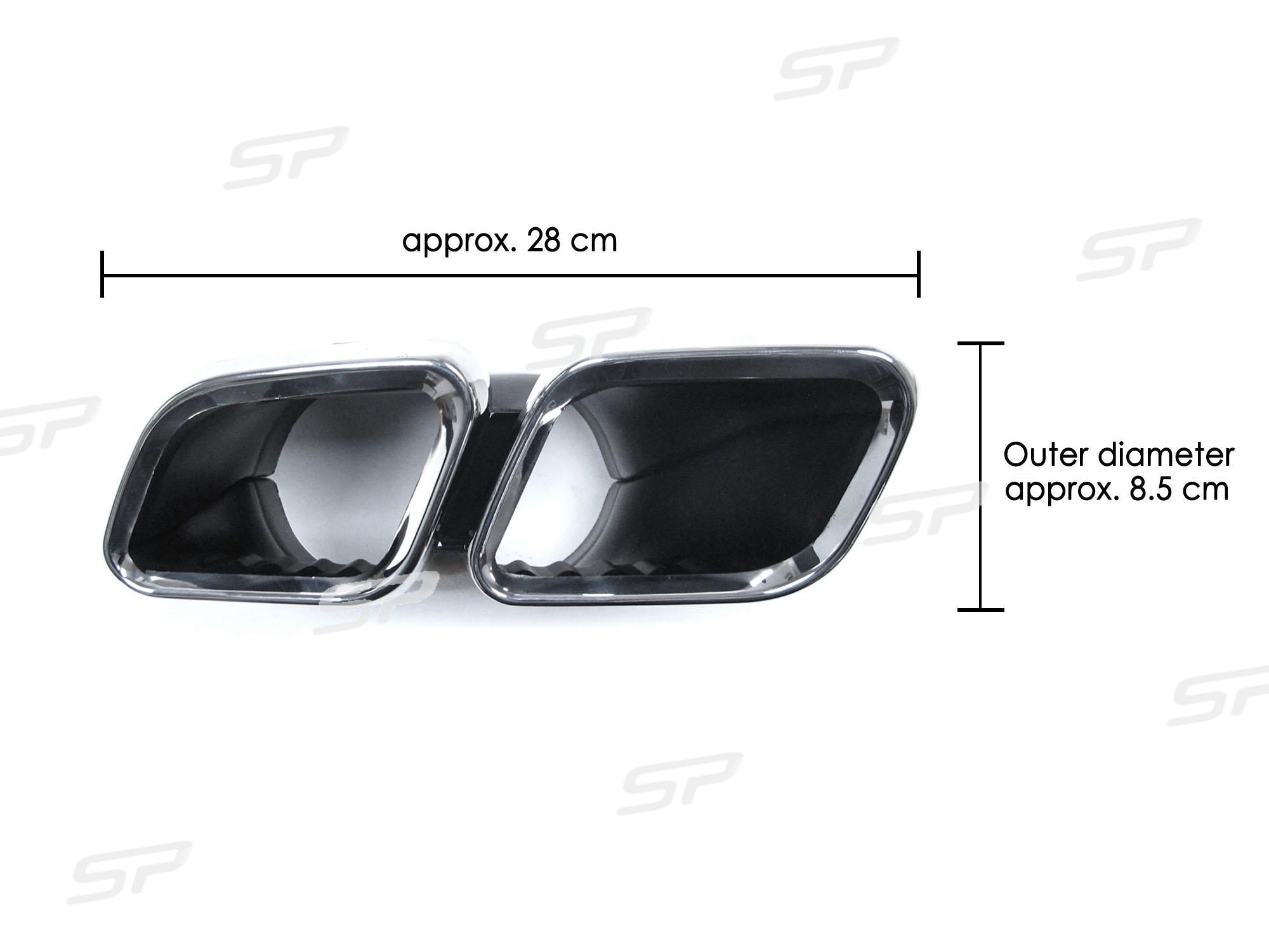 Diffusor C43 AMG Optik Auspuffblenden Schwarz DTC Gutachten Mercedes C-Klasse  W205 S205 Night Paket