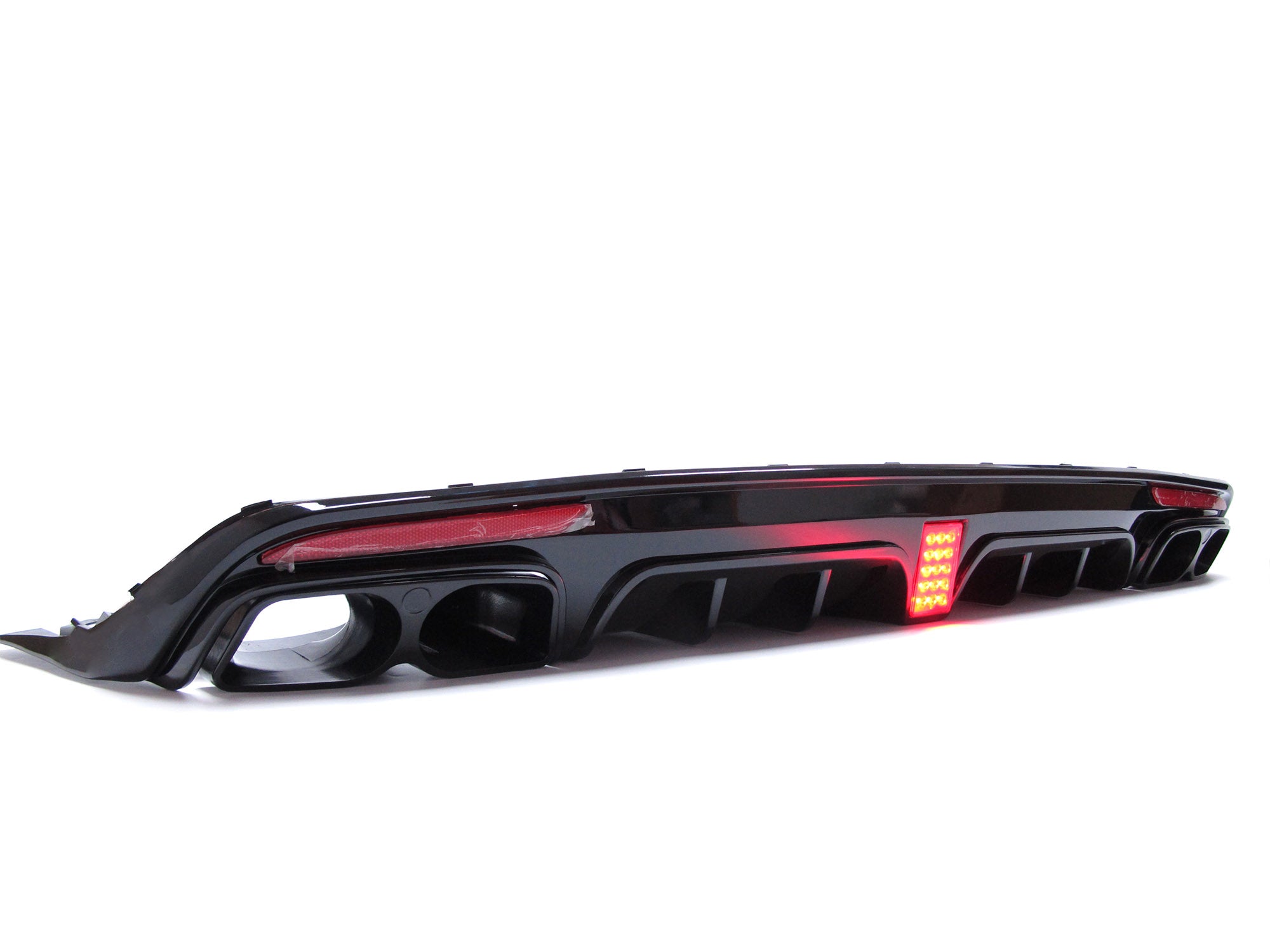 Diffusor Heckdiffusor + Auspuffblenden Schwarz Barbus Optik für Mercedes S-Klasse W222 V222 AMG Line VFL 2013-2017 di136