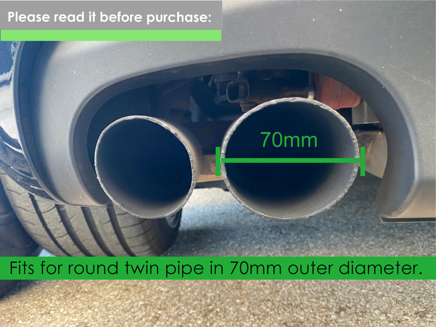 80mm Auspuffblenden Endrohrblende Endrohr Schwarz für VW PASSAT B7 B6 3C Tiguan 5N Golf 7 Variant