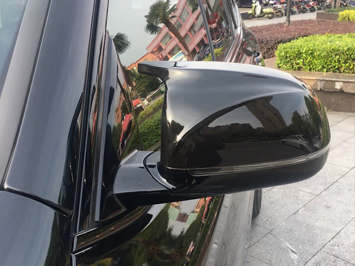 1 Paar Schwarz Glanz Spiegelkappen Außenspiegel für BMW X5 G05 X6