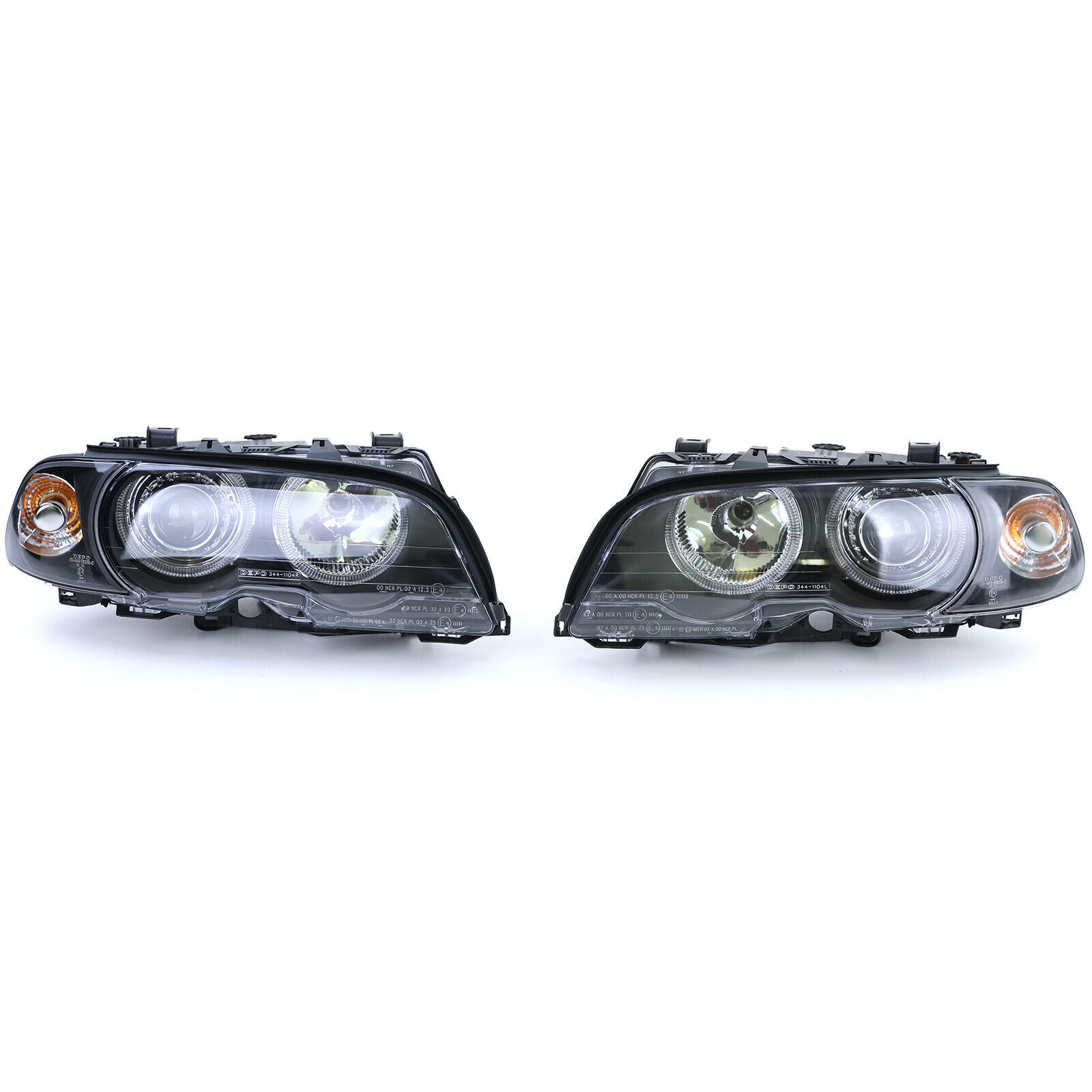 Scheinwerfer Angel Eyes LED schwarz passt für BMW 3er E90/E91 ab 2005 - 2008
