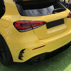 Heck Aero Flaps Flossen Flics Canards Carbon Look für Mercedes A Kl. W177 Hatchback AMG Line ab 2018